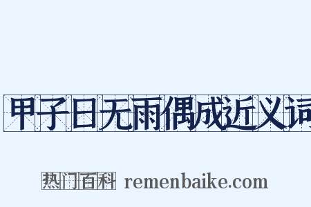 甲子日无雨偶成近义词是什么意思的图片